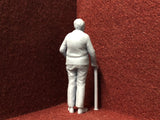 G-Scale Woman with stick- 3D scan of a real person - F004 (also GN15)