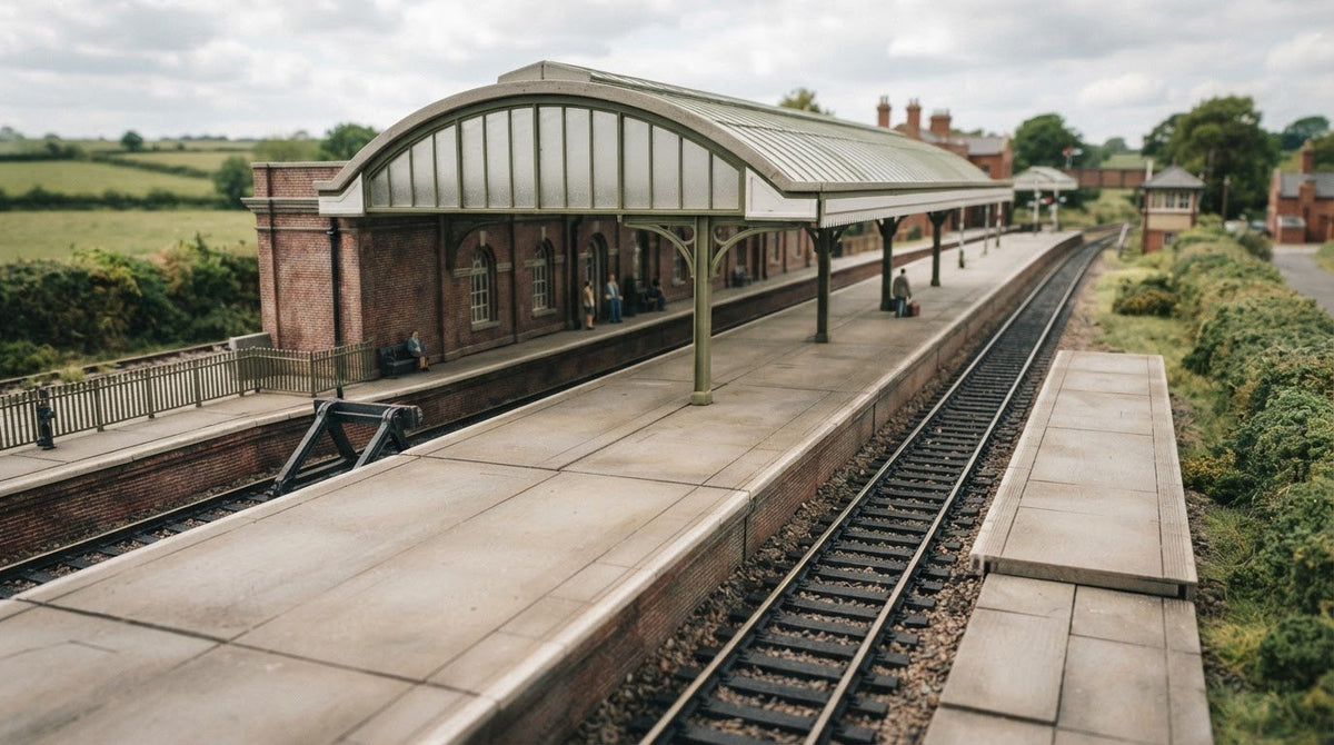 3D Printed Station Platform Sections for Curved Roof Ends