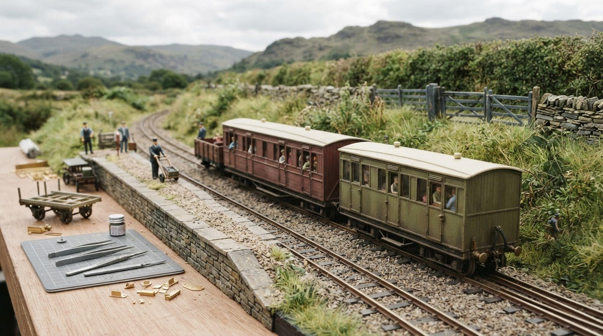 OO9 freelance passenger coach kits for narrow gauge layouts