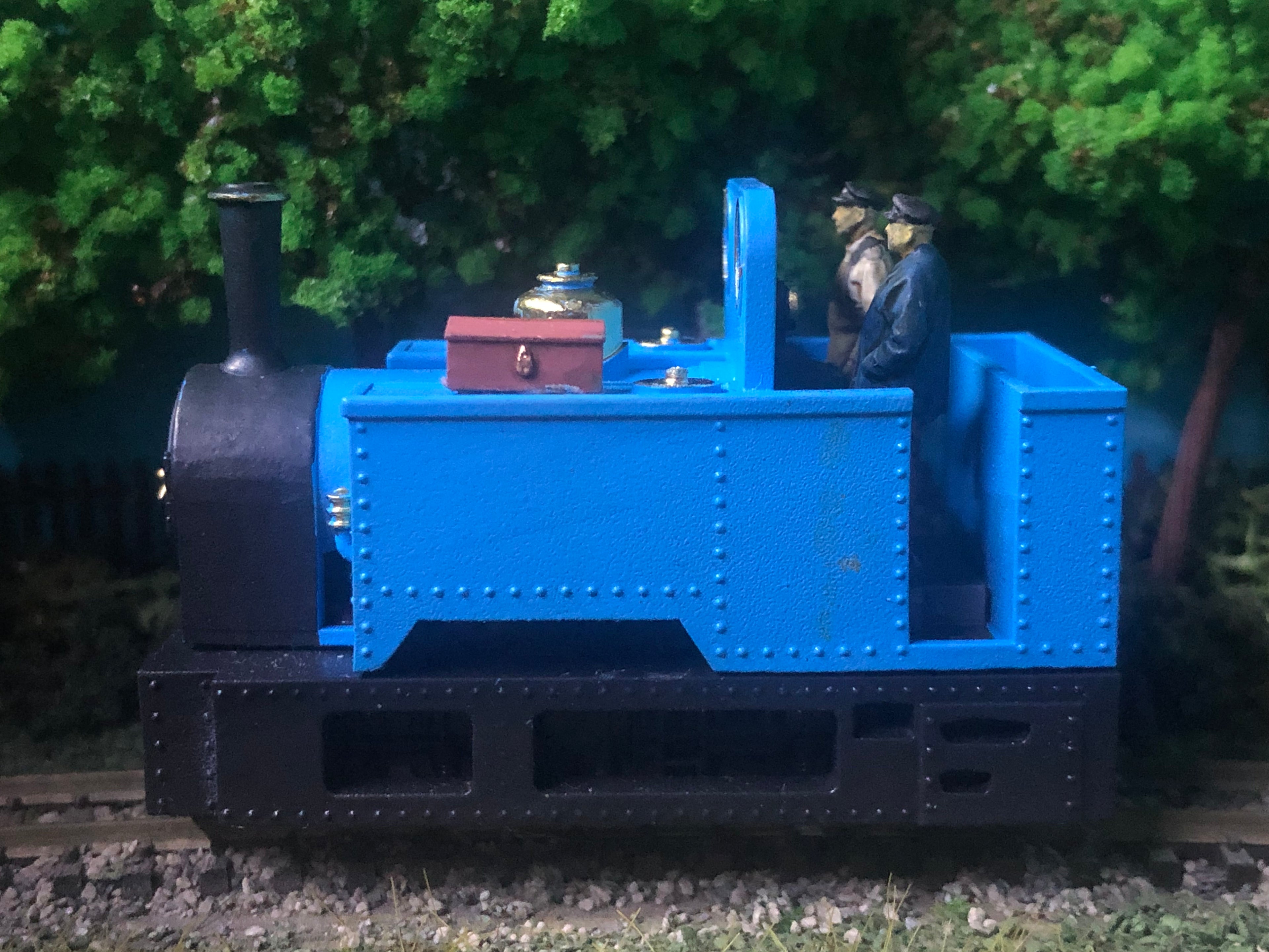 OO9 Kerr Stuart-inspired open cab steam locomotive kit body to fit a Kato 11-109 narrow gauge chassis