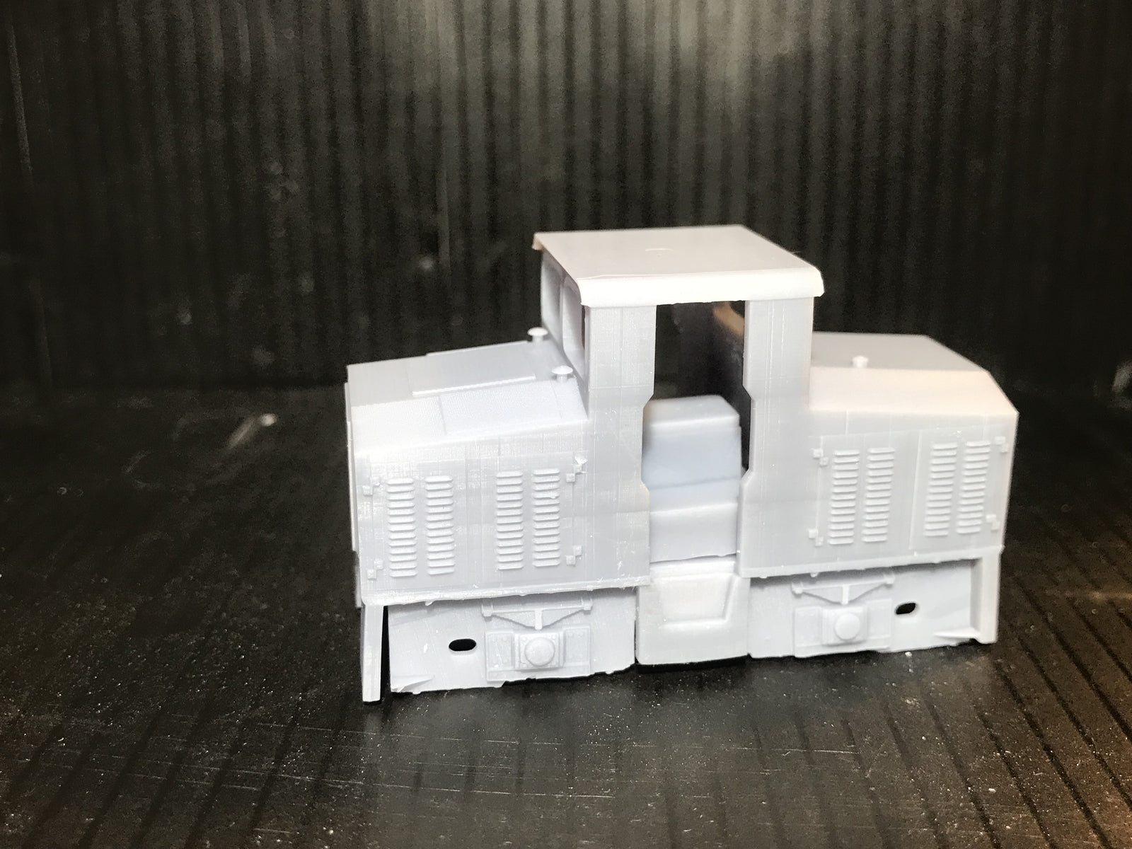 OO9 009 narrow gauge Diema DS90 style diesel shunter body shell shown fitted to a Kato 11-109 chassis