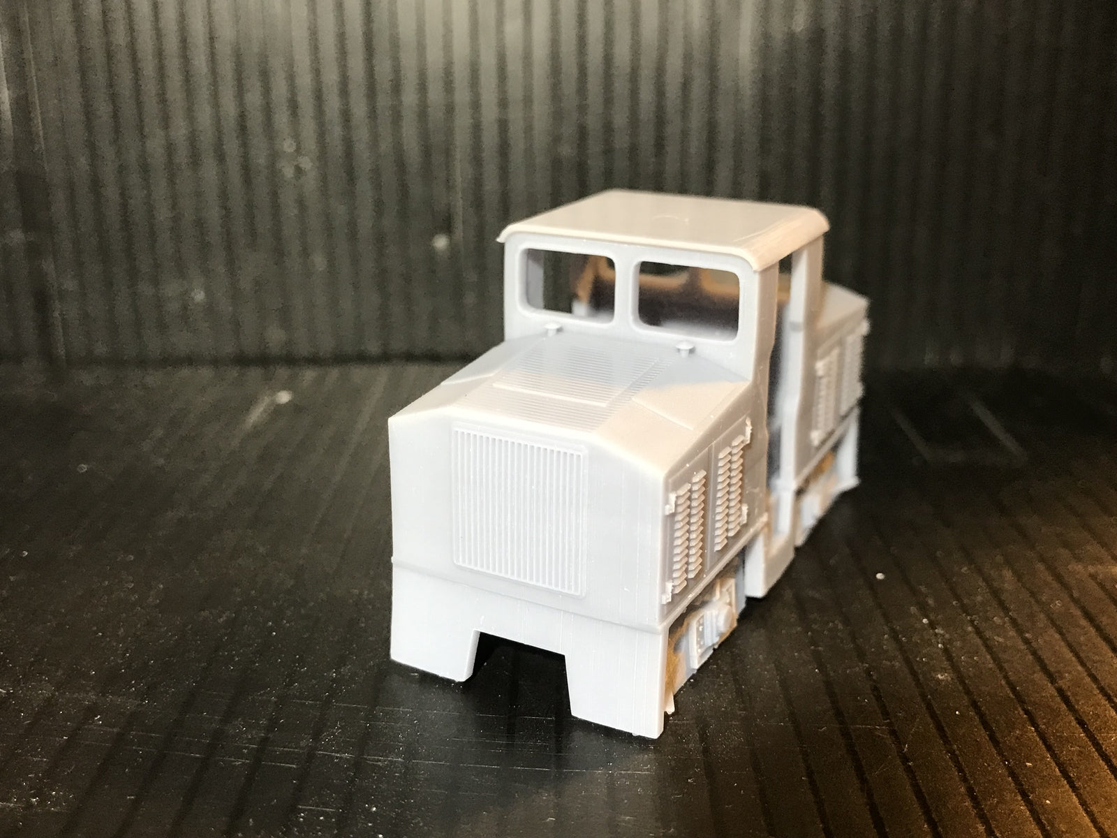 OO9 009 narrow gauge Diema DS90 style diesel shunter body shell shown fitted to a Kato 11-109 chassis