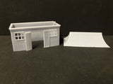 GWR Pagoda style Station room building with open doors and glazing - OO9/OO/HO