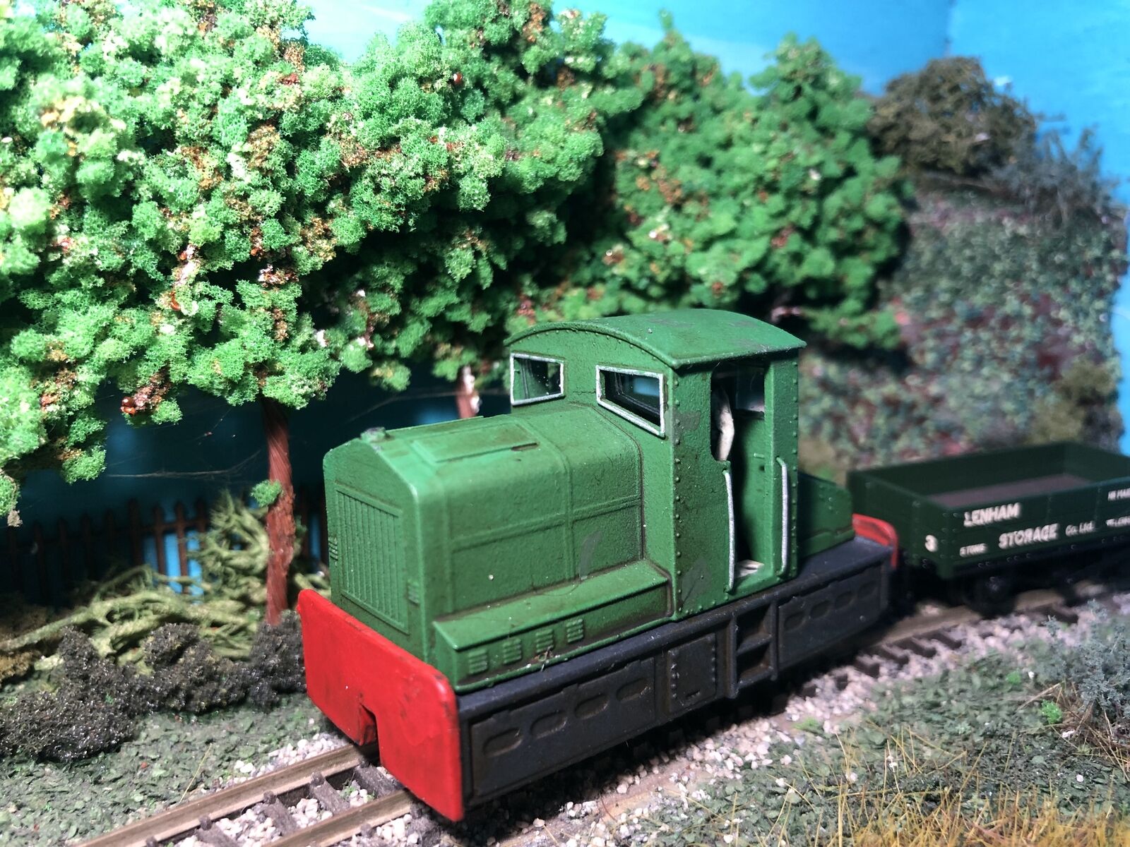 OO9 Armstrong Whitworth diesel narrow gauge loco body kit shown fitted to a Kato 11-109 chassis with separate cab details
