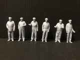 Loco crew Multi-Pack - 6 figures in assorted poses -3D scans  - NG7 / O Gauge