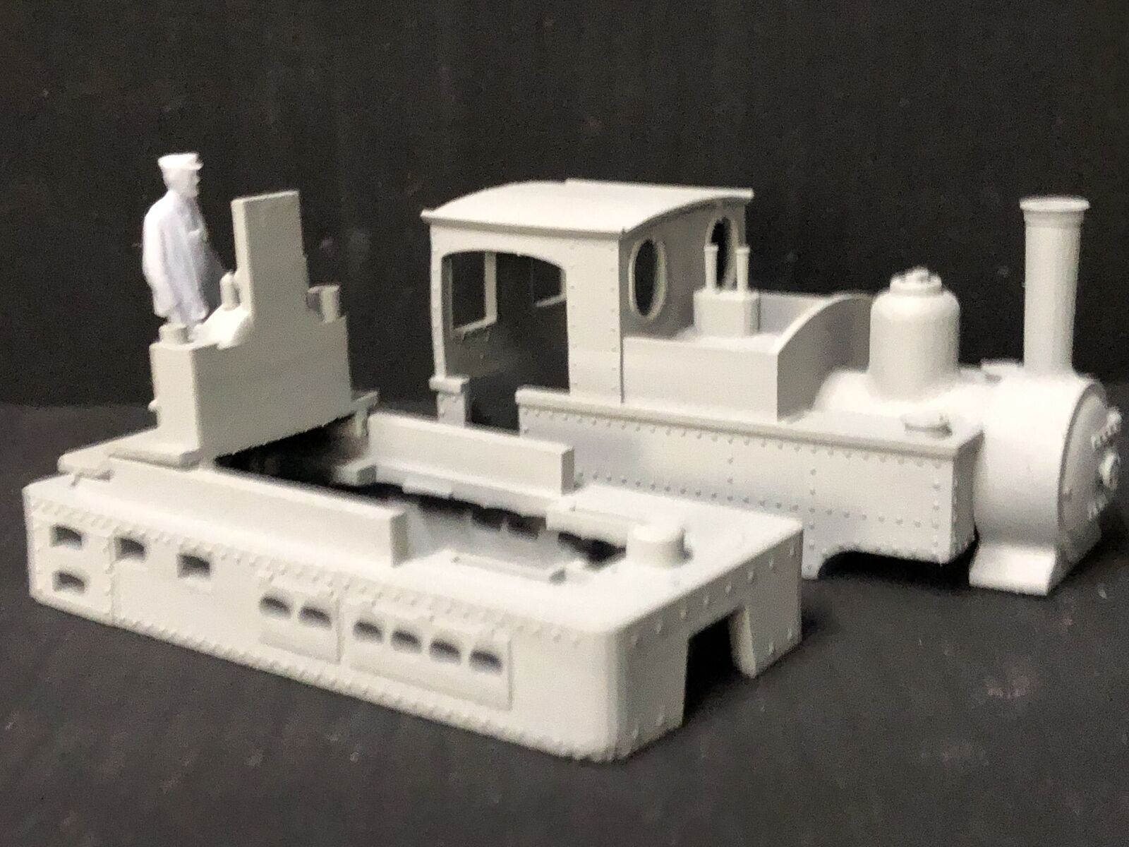 OO9 narrow gauge steam locomotive kit with coal bunker, designed to fit a Kato 11-109 motor bogie chassis