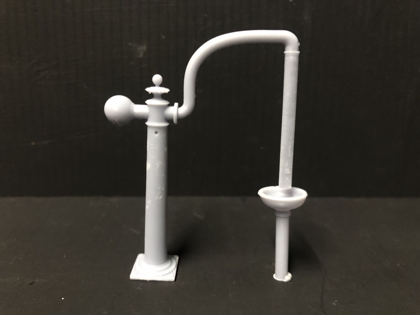 OO gauge NER water crane kit based on Goathland Station, with overflow funnel and control stand for steam-era model railways