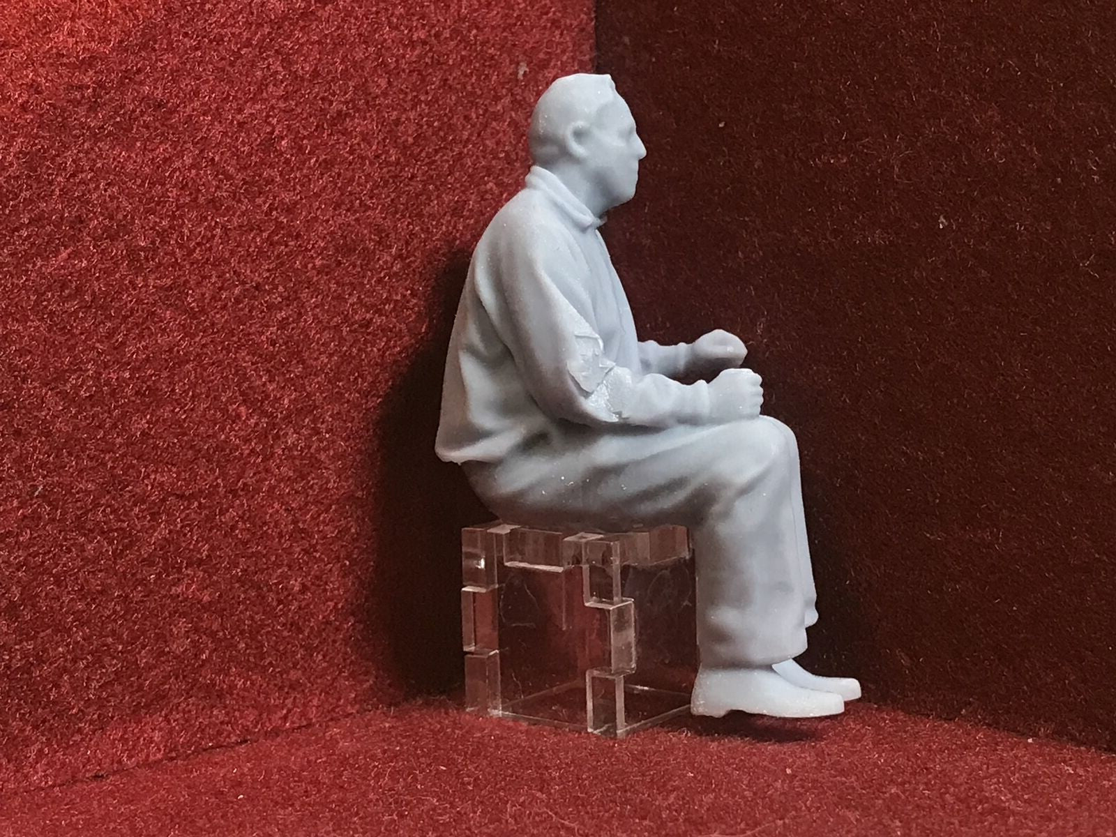 G-scale 1:22 seated driver figure for GN15 or G scale layouts, 3D scanned from a real person, approx 55mm tall