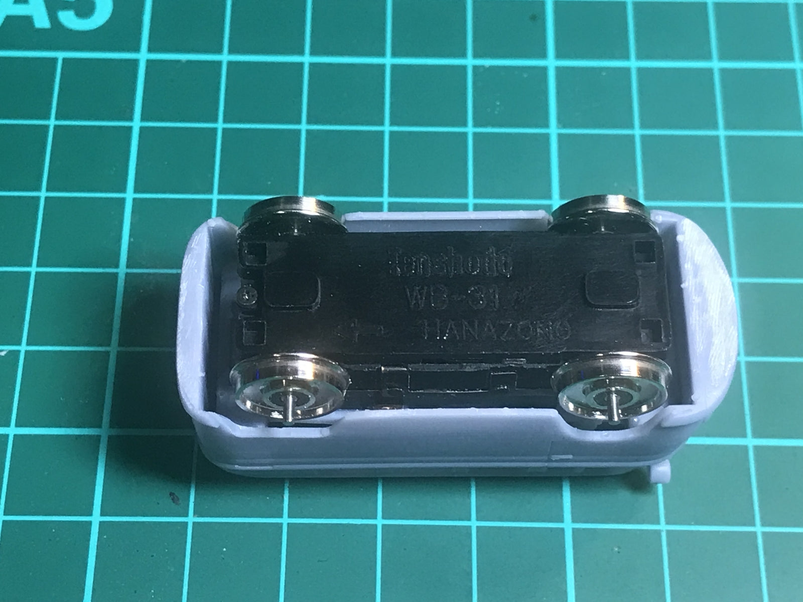 OO gauge VW Deutsch Bahn inspection railcar resin kit body for 31mm wheelbase Tenshodo spud chassis