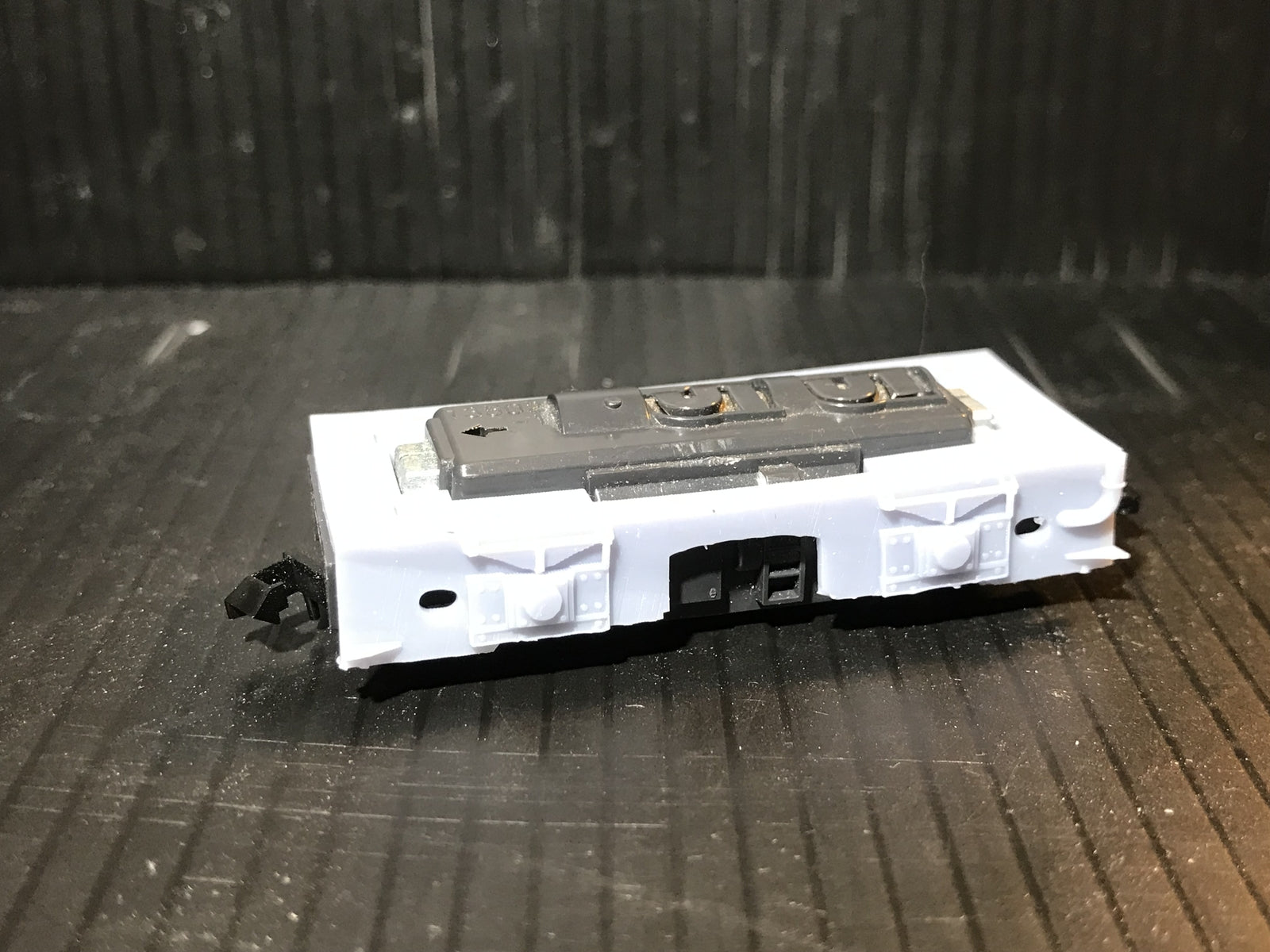 OO9 009 narrow gauge Diema DS90 style diesel shunter body shell shown fitted on a Kato 11-109 chassis