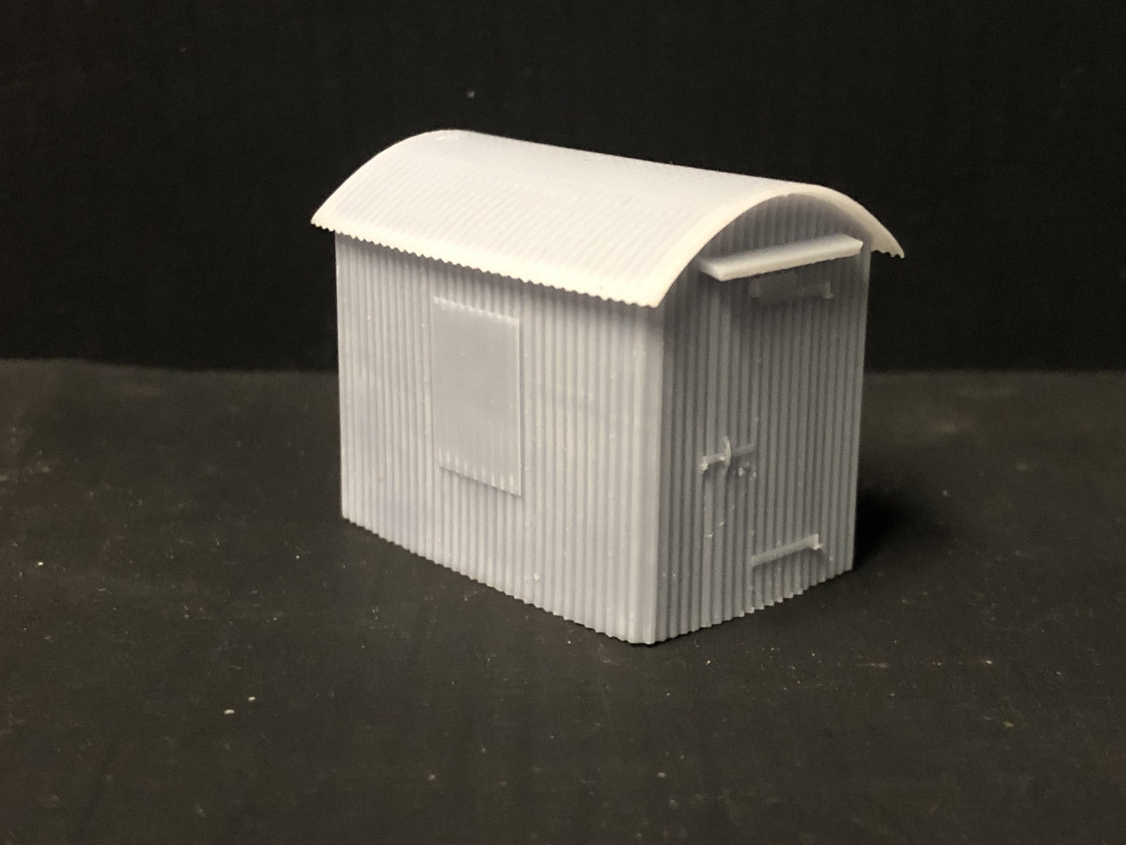 OO9/OO/HO scale model railway kit of two Buckfastleigh-style lamp huts with laser-cut window glazing