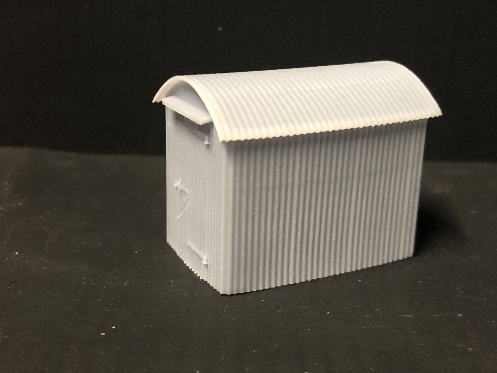 OO9/OO/HO scale model railway kit of two Buckfastleigh-style lamp huts with laser-cut window glazing