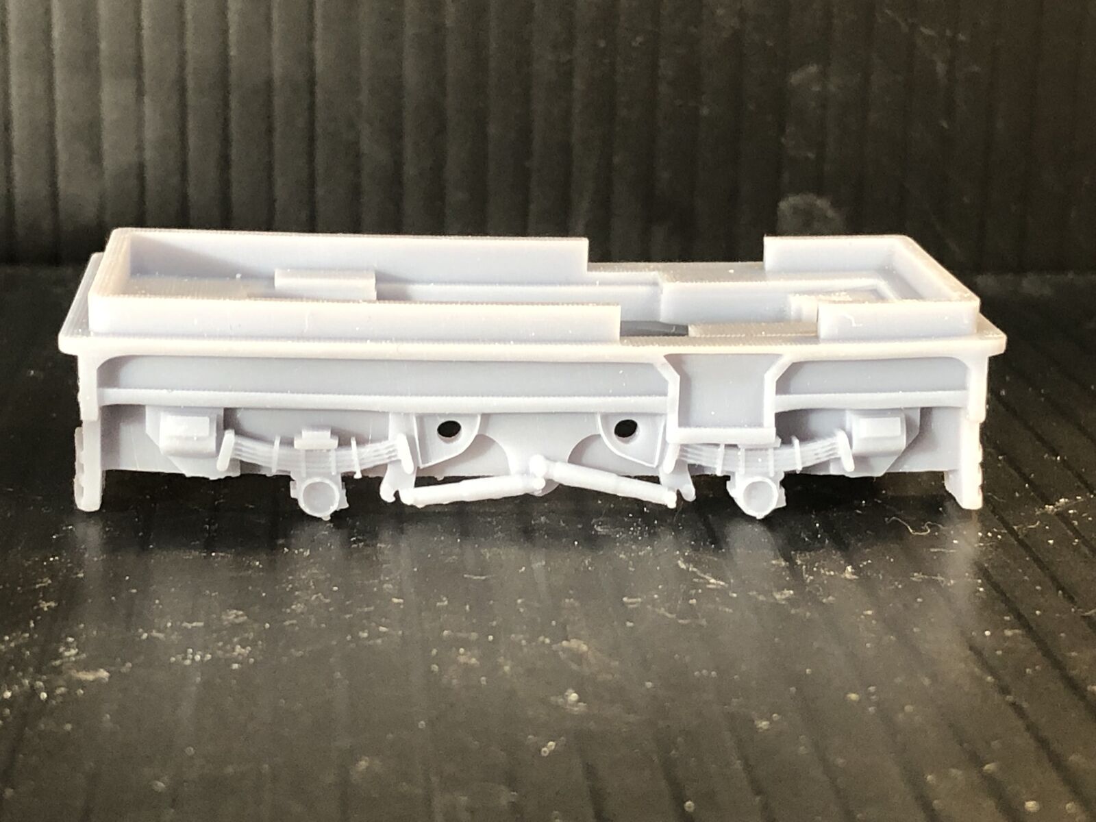 OO9 narrow gauge Atkinson-Walker steam railcar loco body kit for Kato 11-109 chassis, shown unpainted in high-detail resin