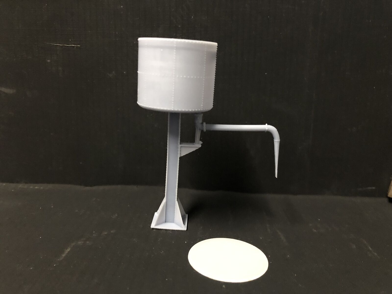 OO9 gauge GWR-style water tower kit based on Buckfastleigh, with elevated tank and stand for 4mm scale model railways