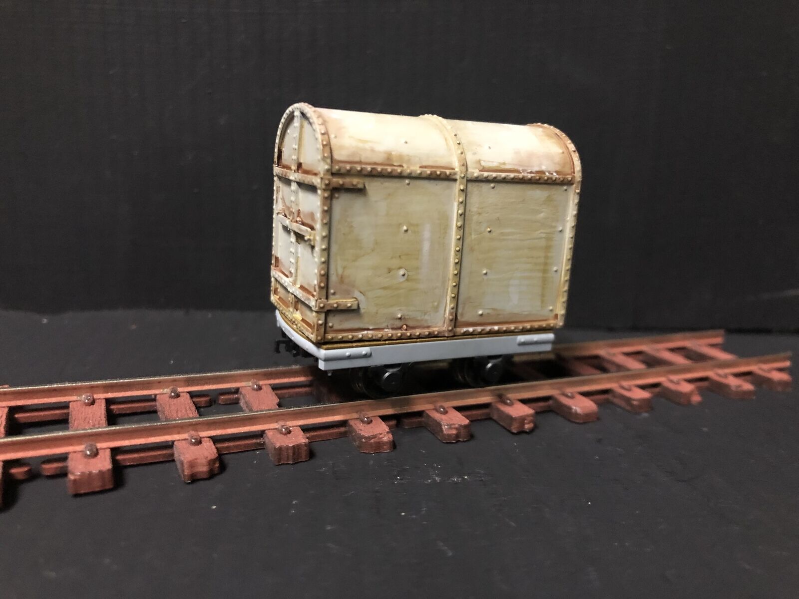 NG7 narrow gauge wagon load kit showing petrol tanker, gunpowder and dump wagon toppers for a Bachmann Dinorwic slate wagon chassis