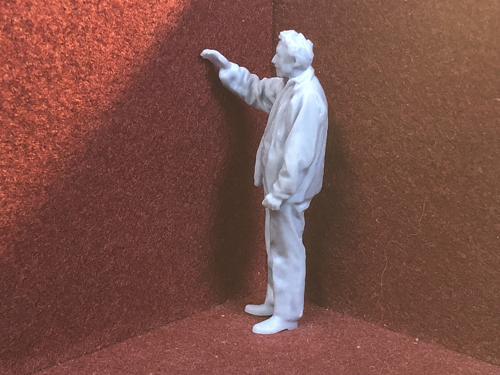 G-scale 1:22 resin figure MD033 for model railways, 3D scanned driver or yard worker, suitable for GN15 layouts