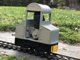 GN15 1917 English Electric Brush critter munitions loco kit on 16.5mm chassis, unpainted model railway body parts shown