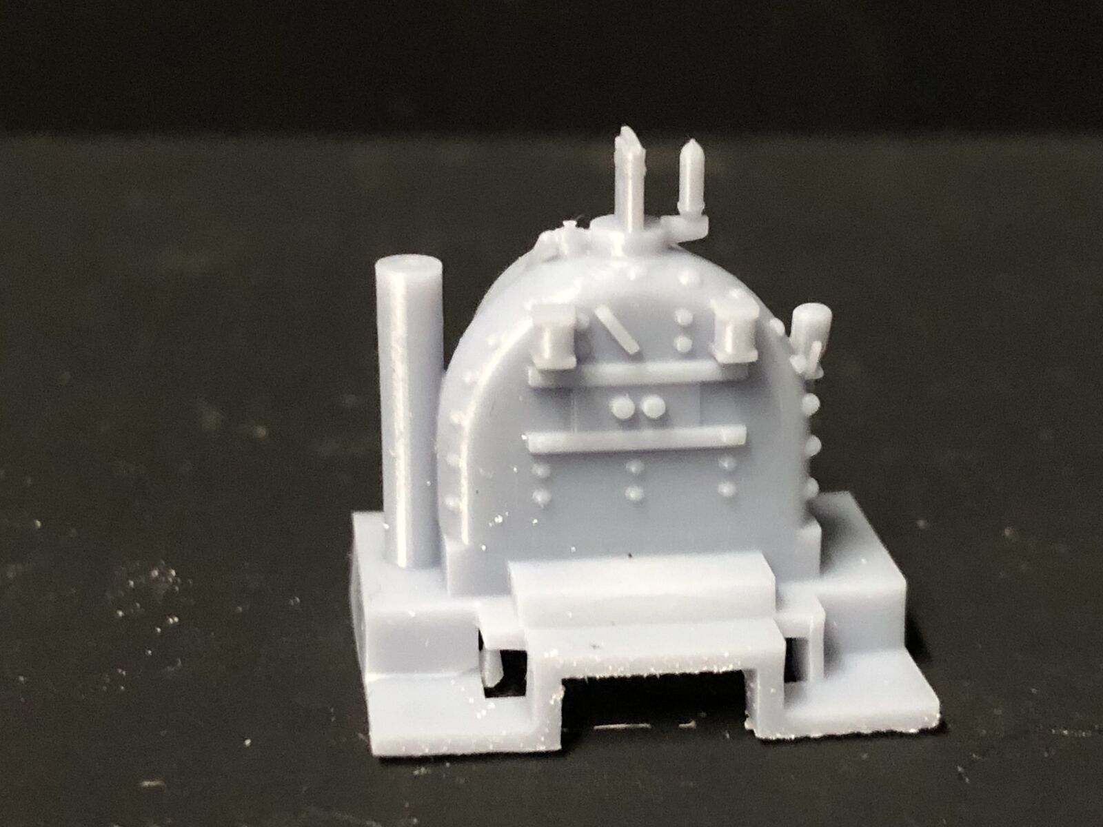 OO9 narrow gauge Andrew Barclay “Doll” steam locomotive body kit shown fitted to a Kato 11-109 chassis on 9mm track