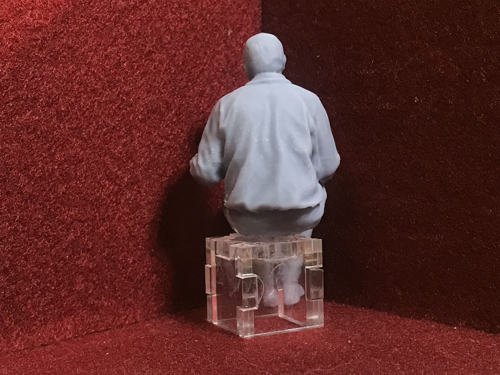 G-scale 1:22 seated driver figure for GN15 narrow gauge layouts, 3D scanned from a real person, approx 55mm tall