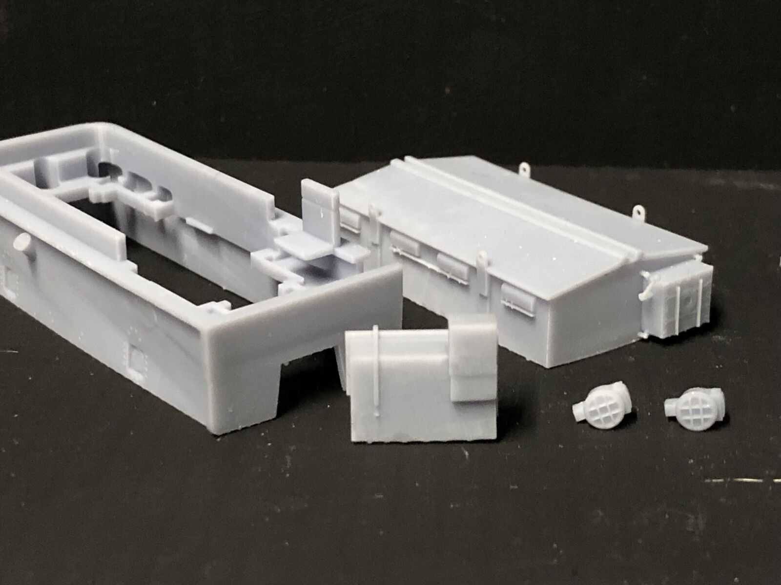 OO9 Baguley Drewy electric battery loco resin body kit for 009 narrow gauge, designed to fit a Kato 11-109 chassis