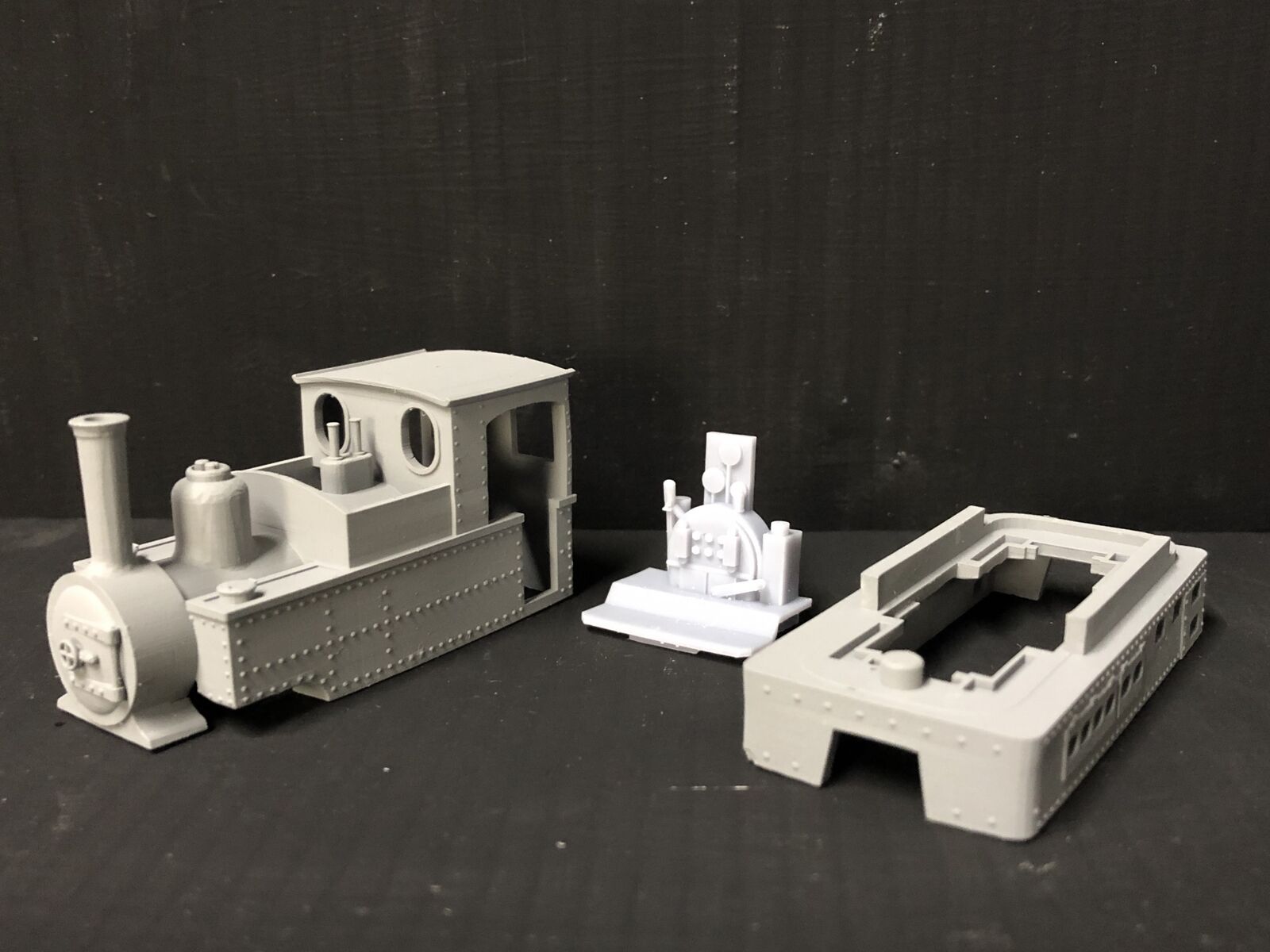 OO9 narrow gauge steam locomotive kit with coal bunker, designed to fit a Kato 11-109 motor bogie chassis