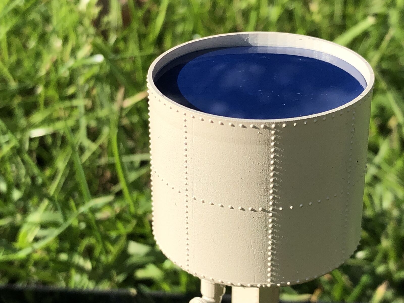 OO9 gauge GWR-style water tower kit based on Buckfastleigh, showing detailed tower stand and tank for 4mm scale layouts