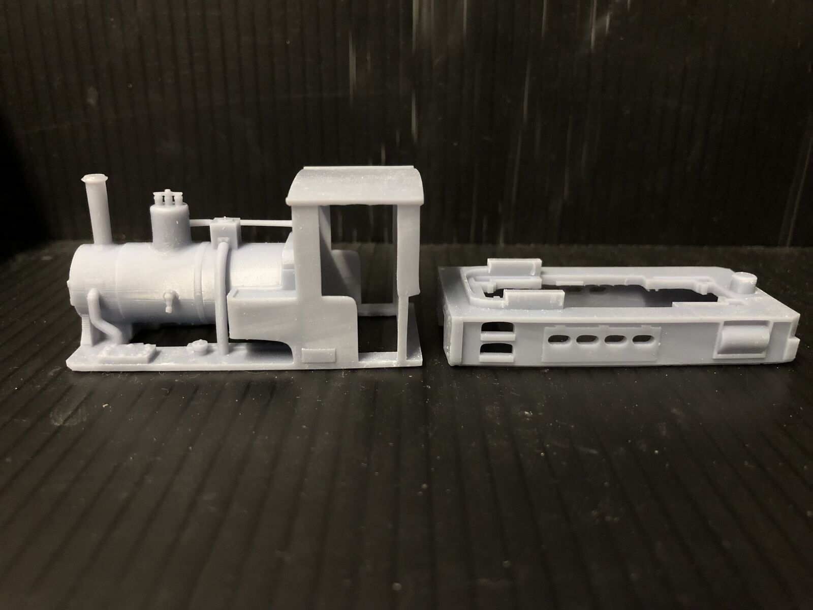 OO9 narrow gauge Andrew Barclay Douglas steam locomotive body kit designed to fit a Kato 11-109 motor bogie chassis