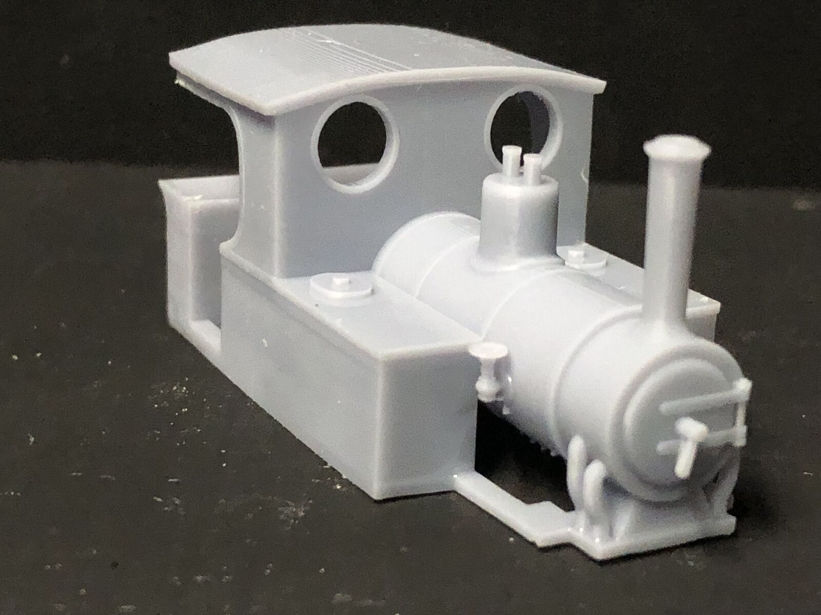 OO9 narrow gauge Andrew Barclay “Doll” steam locomotive body kit designed to fit a Kato 11-109 chassis