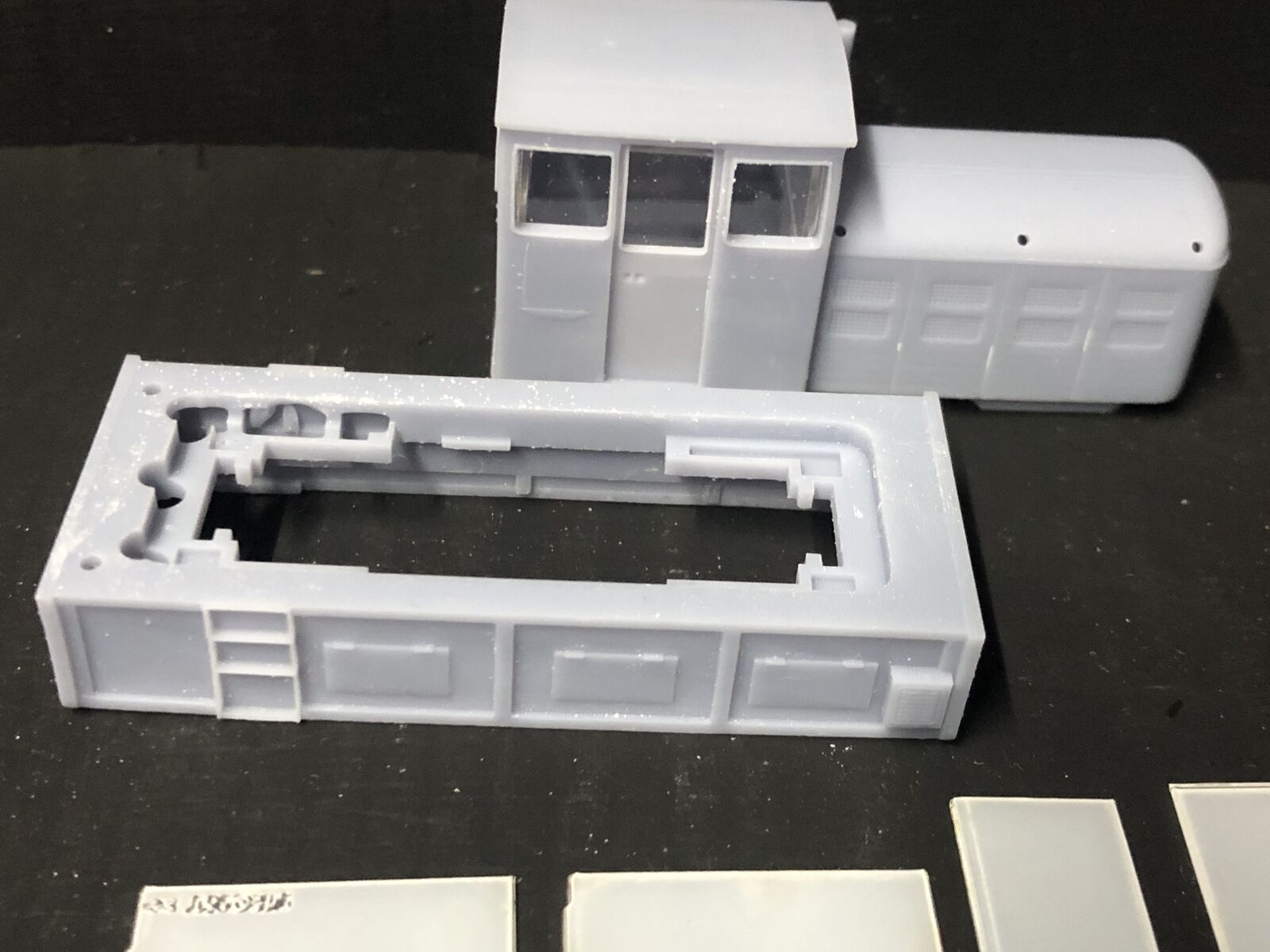 OO9 Fowler MFP No.4-inspired diesel locomotive body kit shown fitted to a Kato 11-109 narrow gauge chassis
