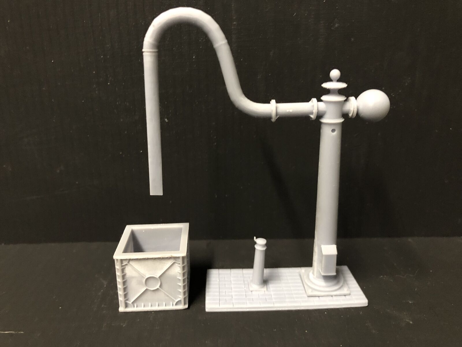 O gauge 7mm NER water crane kit with overflow tank and valve, based on the prototype at Goathland Station for steam layouts