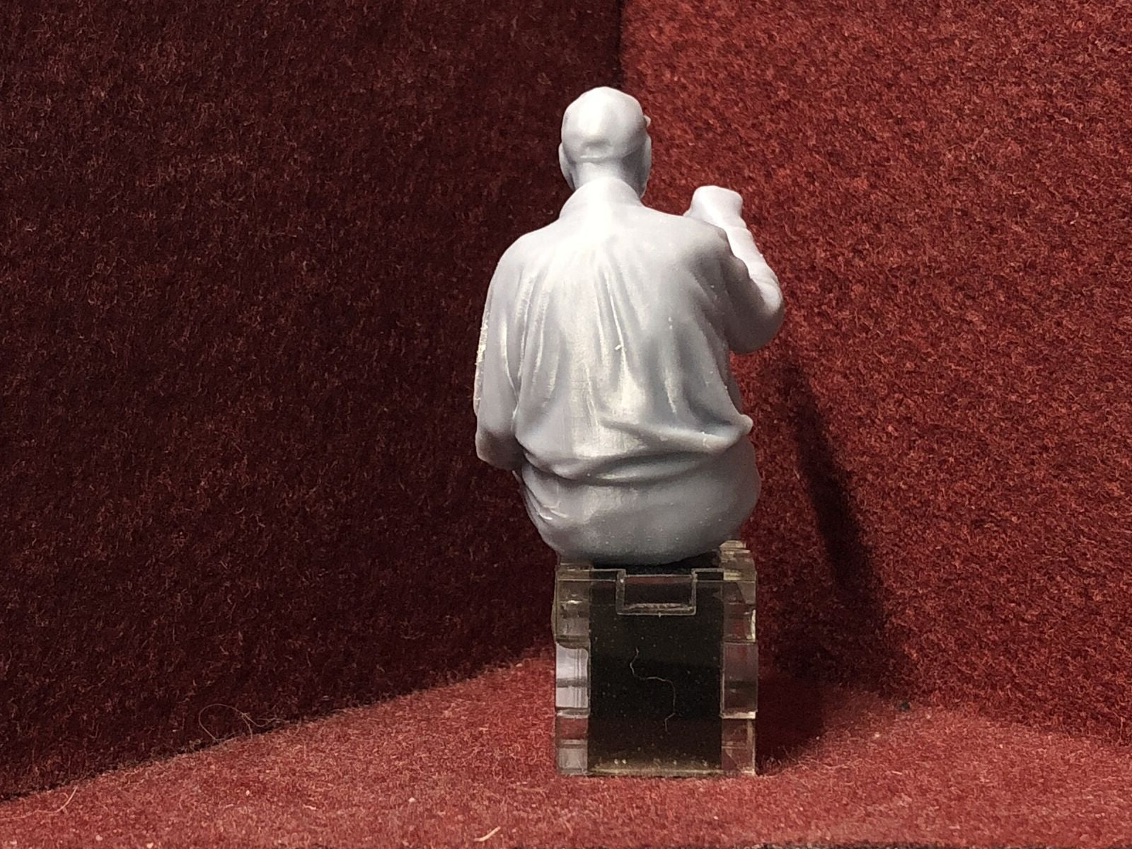 G-scale 1:22.5 seated driver figure for GN15 narrow gauge model railways, 3D scanned from a real person