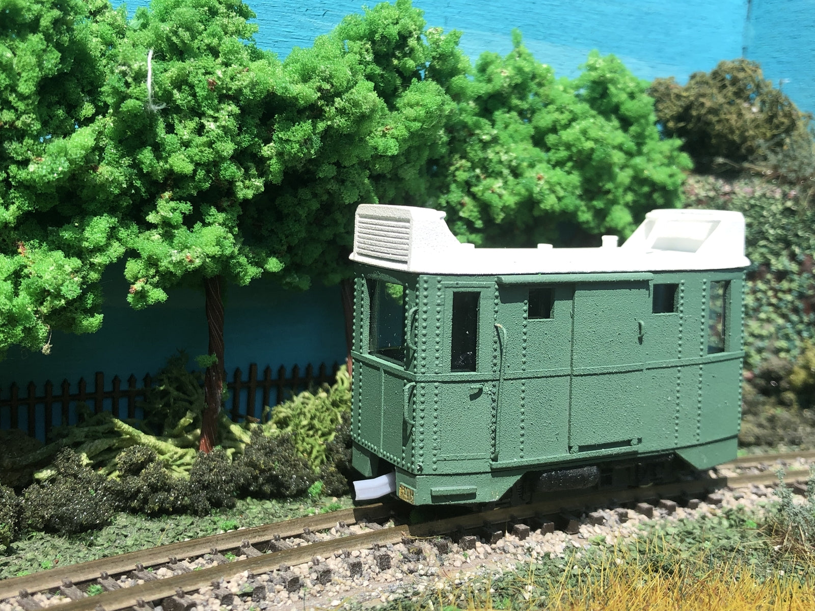 OO9 Ganz DMOT narrow gauge diesel locomotive body kit designed to fit the Kato 11-109 chassis