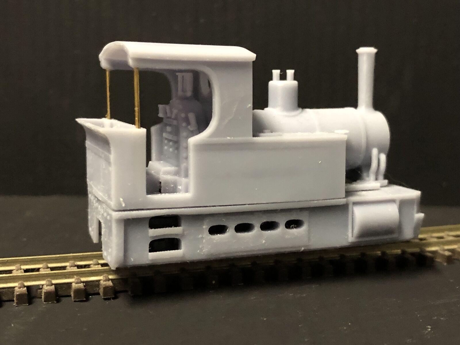 OO9 narrow gauge Andrew Barclay Doll steam locomotive kit body designed to fit a Kato 11-109 chassis for model railways