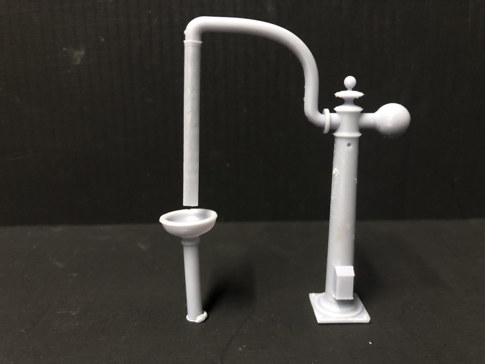 OO gauge NER water crane kit based on Goathland Station, with overflow funnel and control stand for steam-era model railways