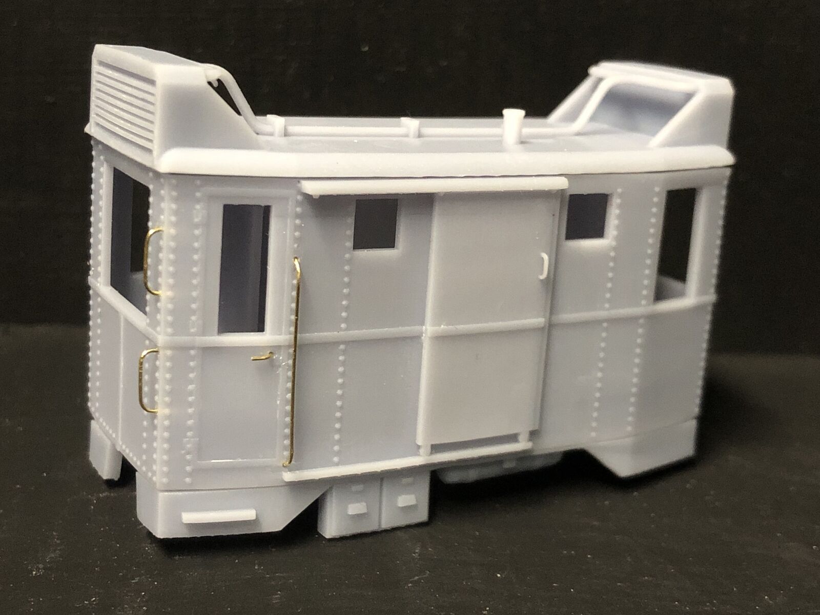 OO9 narrow gauge Ganz DMOT diesel locomotive body kit shown fitted to a Kato 11-109 chassis