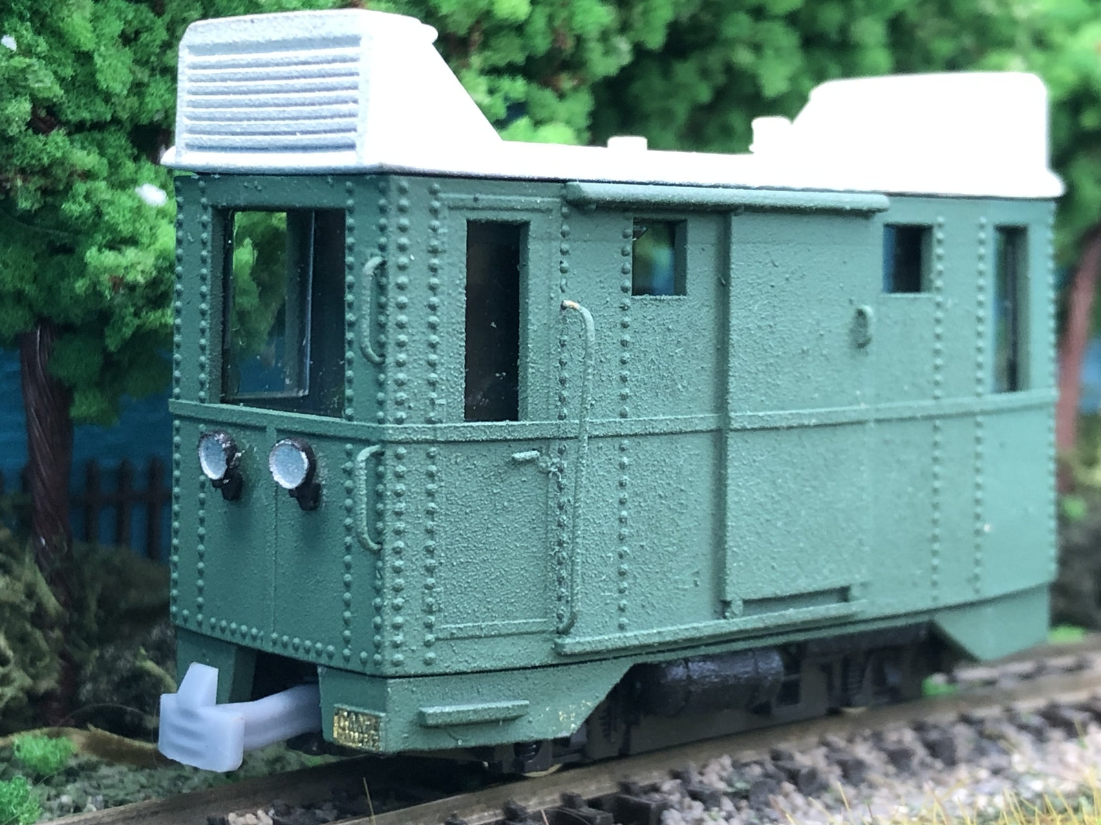 OO9 Ganz DMOT narrow gauge diesel locomotive body kit designed to fit the Kato 11-109 chassis