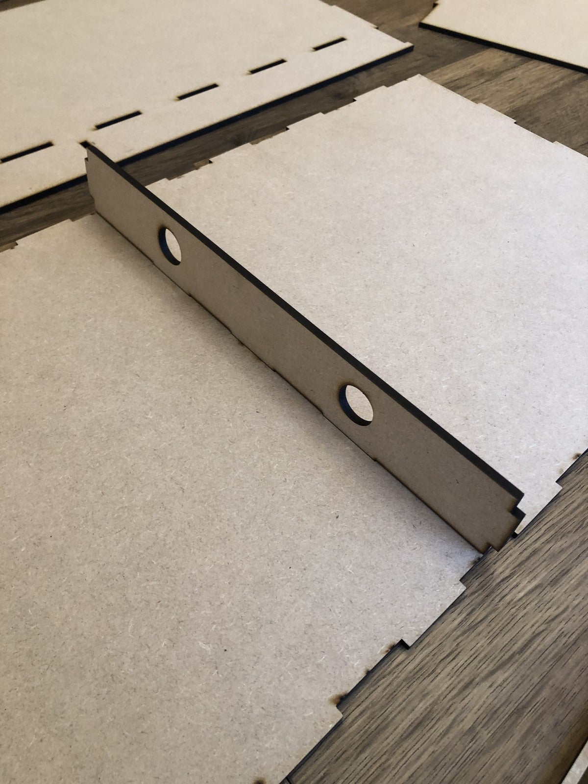 4mm MDF model railway diorama case kit, 60x30x25cm, shown with N gauge Kato 11-109 chassis track layout example