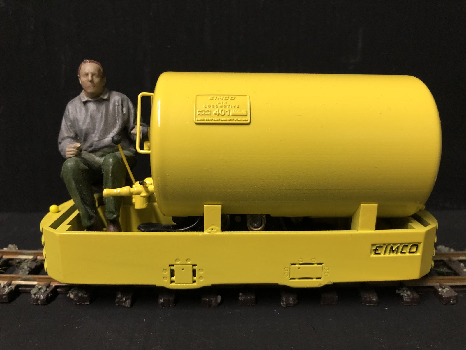 GN15 Eimco pneumatic loco kit with driver, designed for a Lima 0-4-0 chassis on 16.5mm narrow gauge track