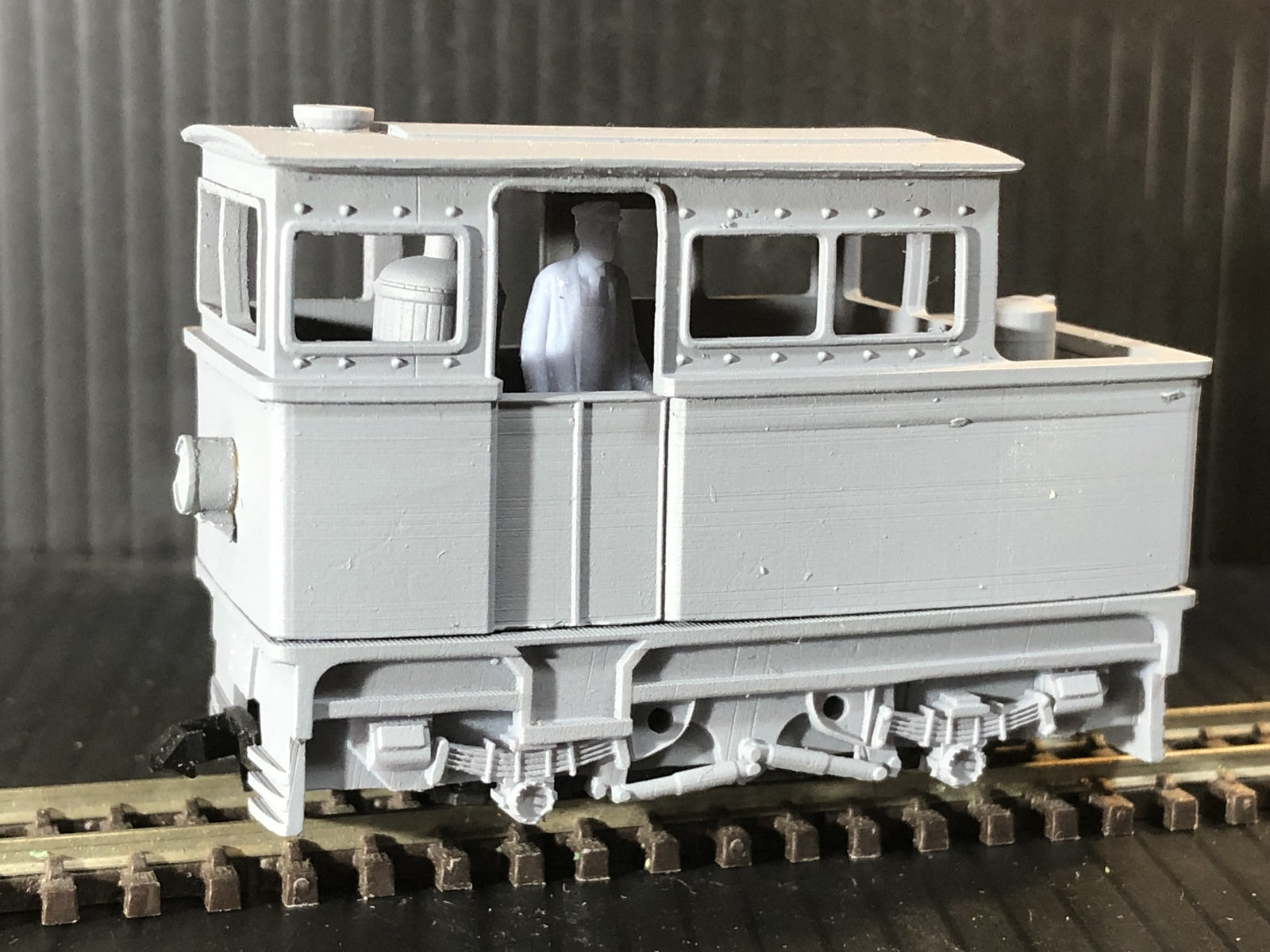 OO9 narrow gauge Atkinson-Walker steam loco resin body kit for Kato 11-109 chassis, unpainted on 9mm track