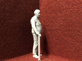 G-Scale Woman with stick- 3D scan of a real person - F004 (also GN15)