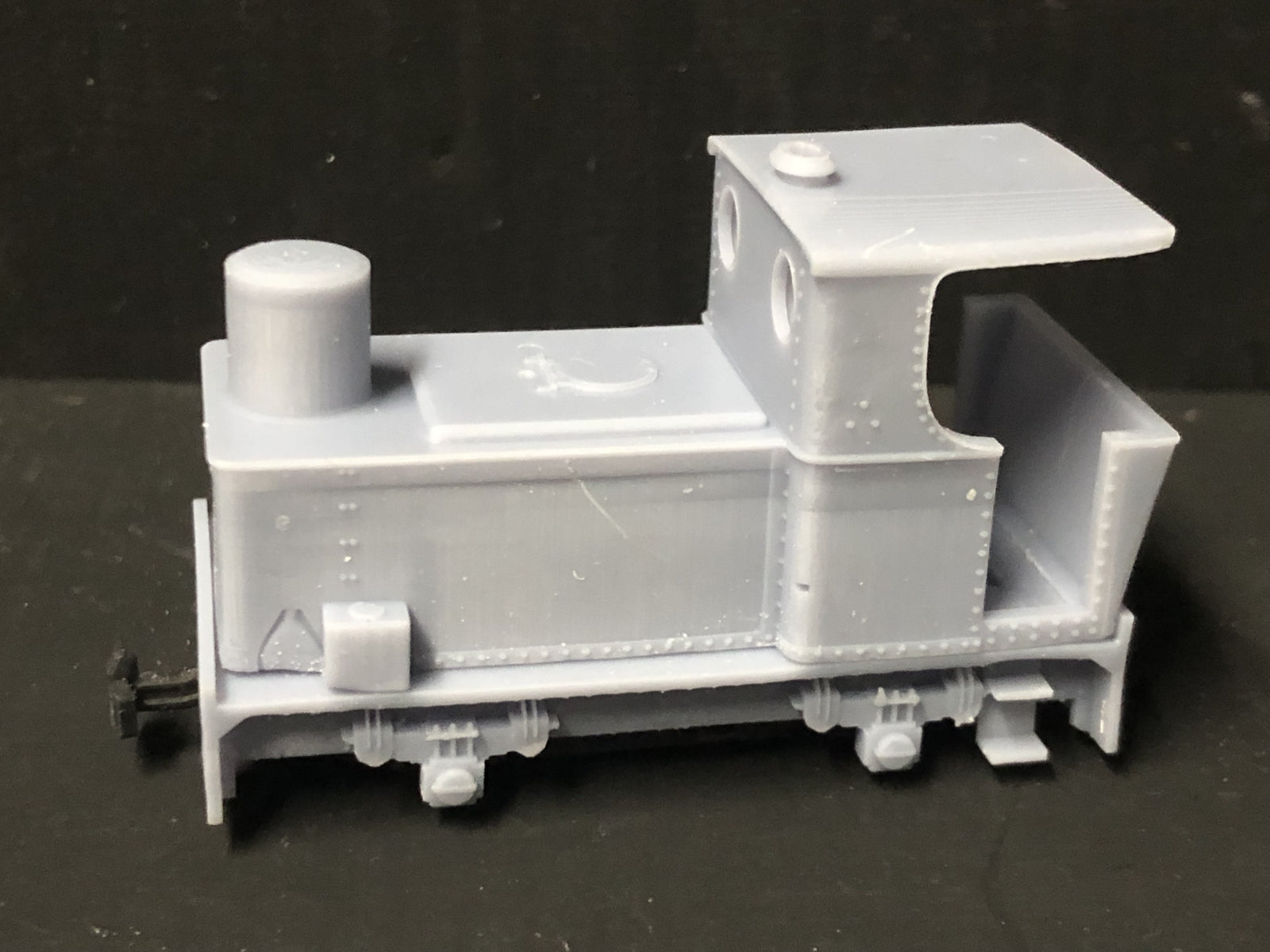 OO9 100 HP Sentinel steam locomotive kit with large side tanks, designed to fit a Kato 11-109 narrow gauge chassis