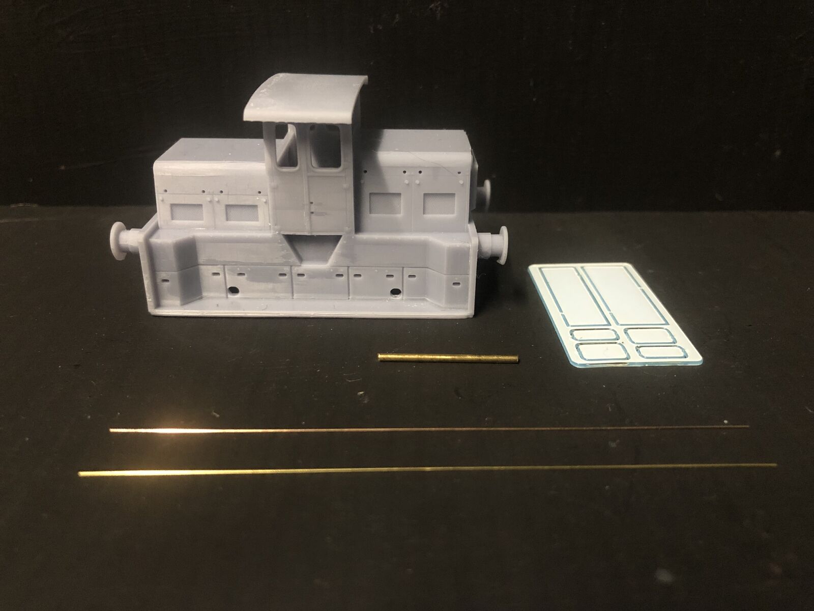OO9 narrow gauge Hunslet Yardmaster diesel shunter OO scale unpainted body kit to fit a BD Concepts 28mm motor bogie chassis