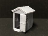Porthmadog signal mans Hut with levers and glazing - OO9/OO/HO