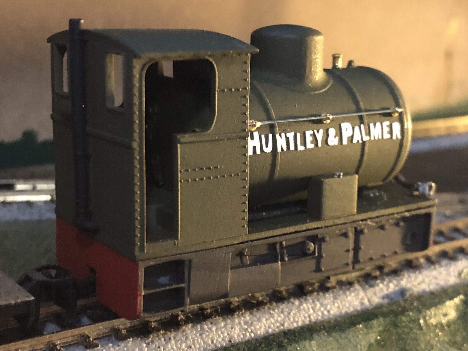 OO9 narrow gauge WG Bagnall fireless locomotive body kit shown fitted to a Kato 11-109 chassis