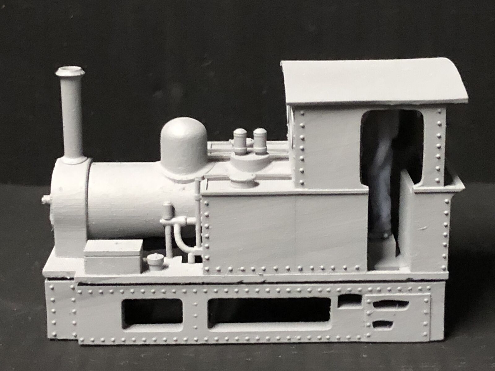 OO9 narrow gauge WG Bagnall Rye and Camber steam locomotive kit body designed to fit a Kato 11-109 motor bogie chassis