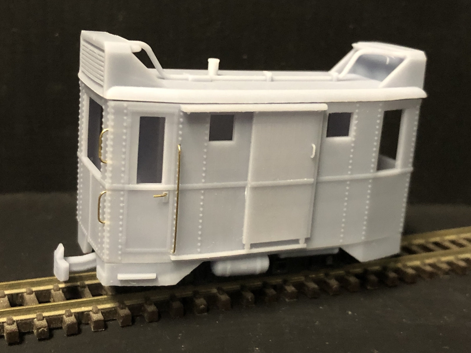 OO9 narrow gauge Ganz DMOT diesel locomotive body kit shown fitted to a Kato 11-109 chassis