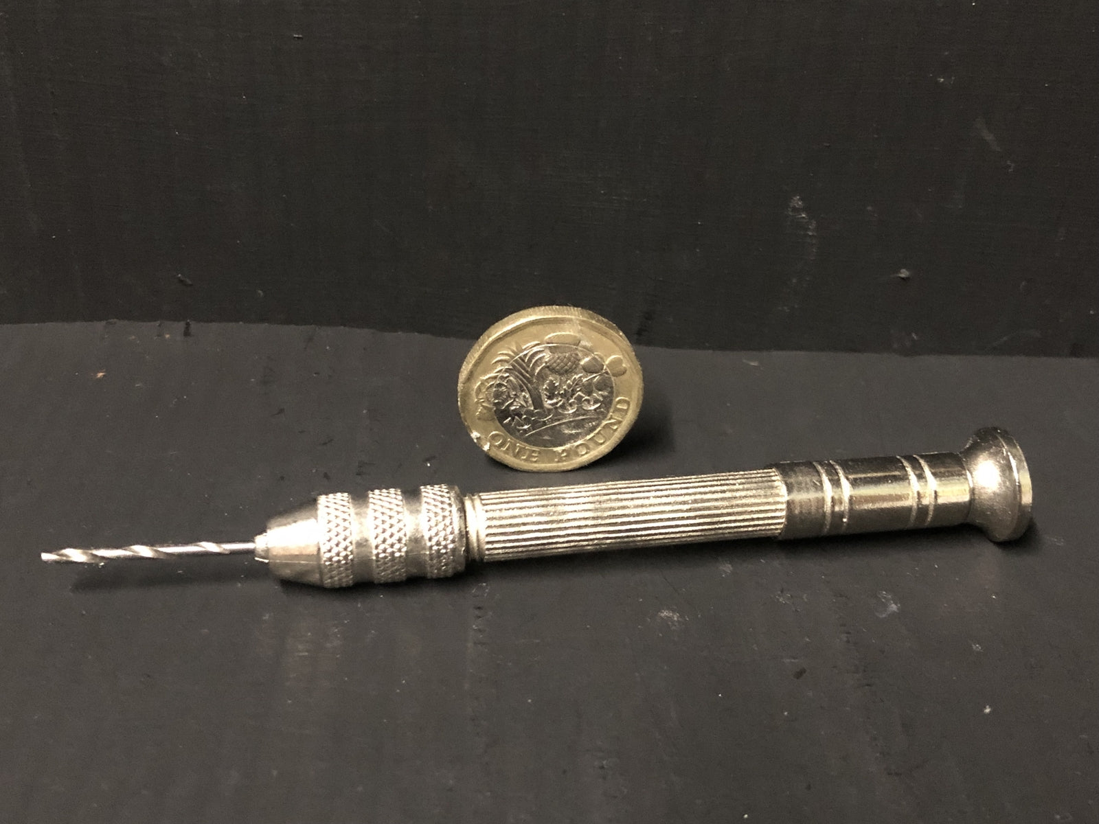 Pin vice drill holder set for railway modellers shown with collets and assorted micro drill bits for detailed model work