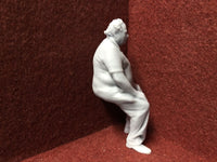 16mm figure  3D scan of a seated person - MD011 1:19 scale & SM32