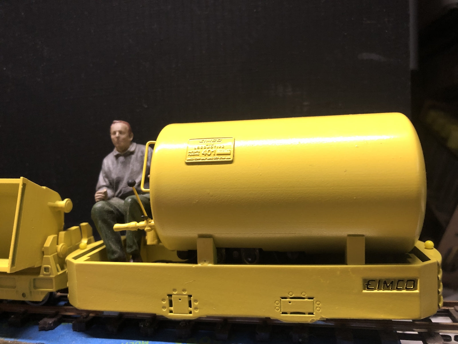 GN15 Eimco pneumatic locomotive kit with driver, designed for a Lima 0-4-0 chassis on 16.5mm narrow gauge track