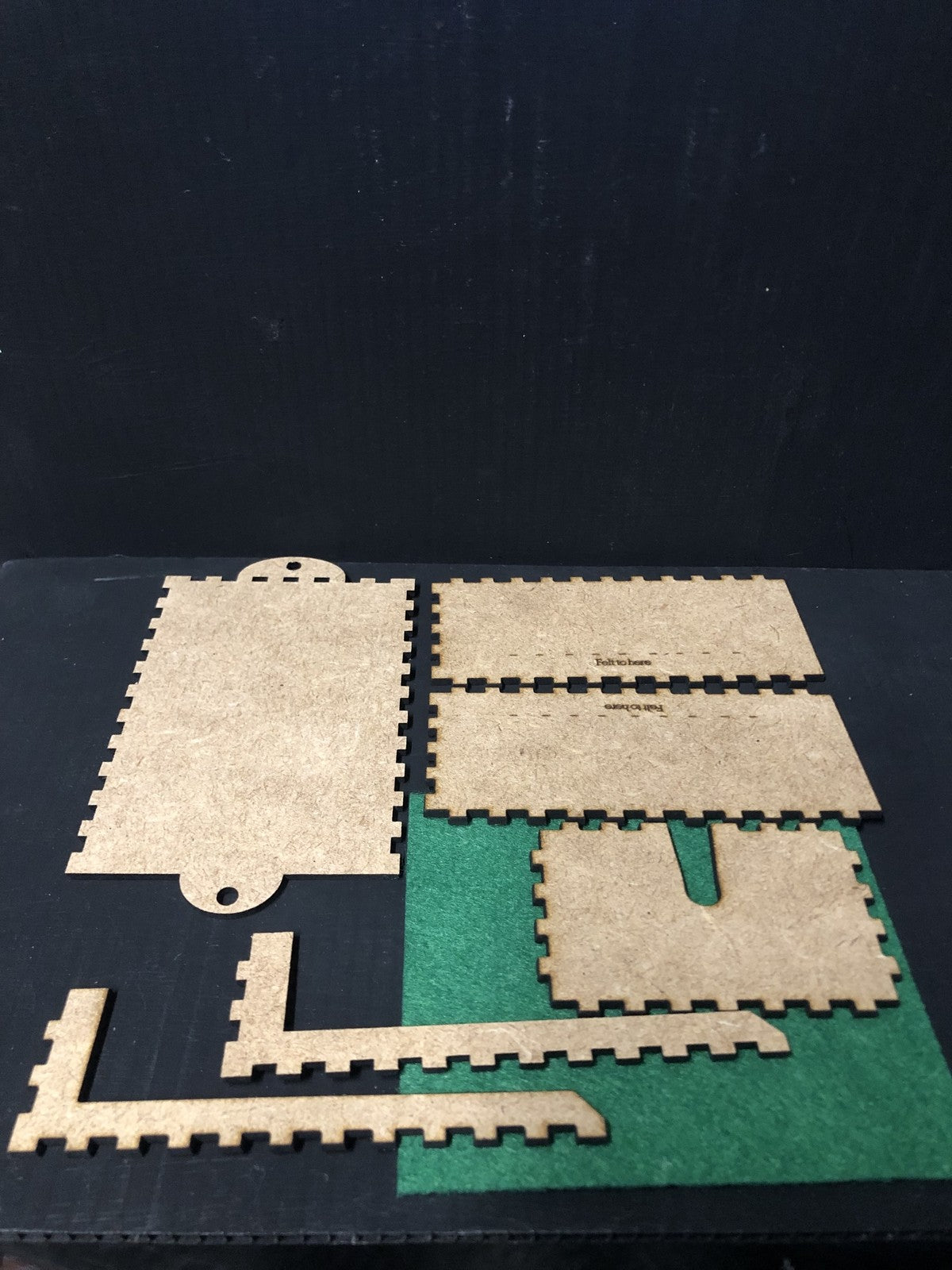 Laser-cut model railway caddy kit for a GMC-W walkabout controller, suitable for use with shelf and diorama layouts